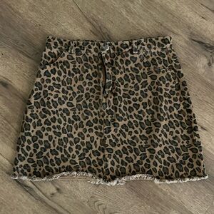 Paper Moon Leopard Mini Skirt